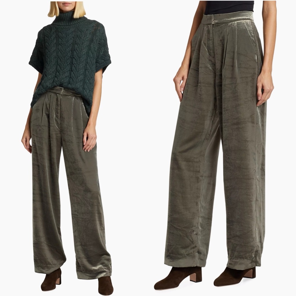 NWT Splendid Irene Velvet Trousers Pants Sz 10 - Picture 2 of 14